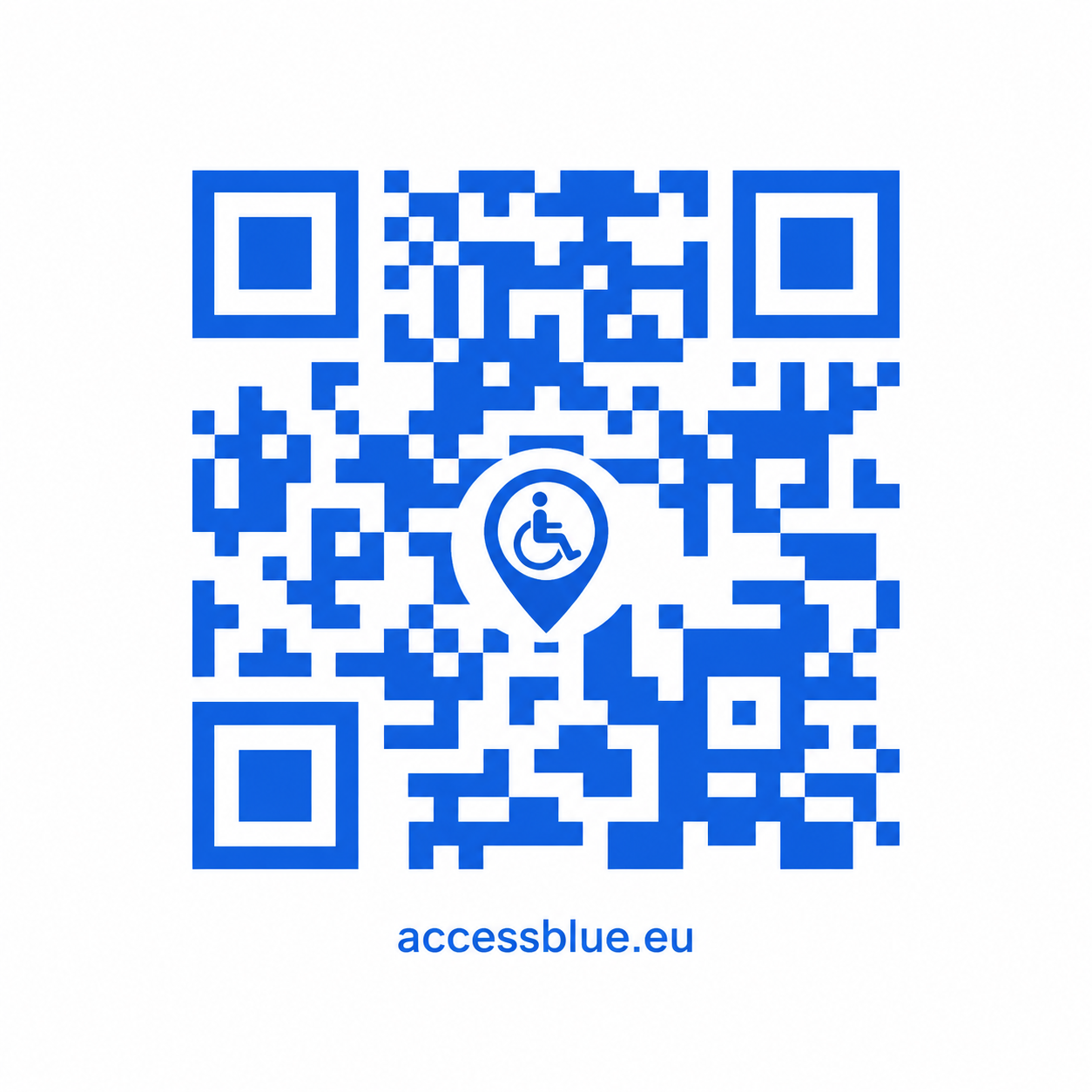 QR код за отваряне на AccessBlue на телефона.